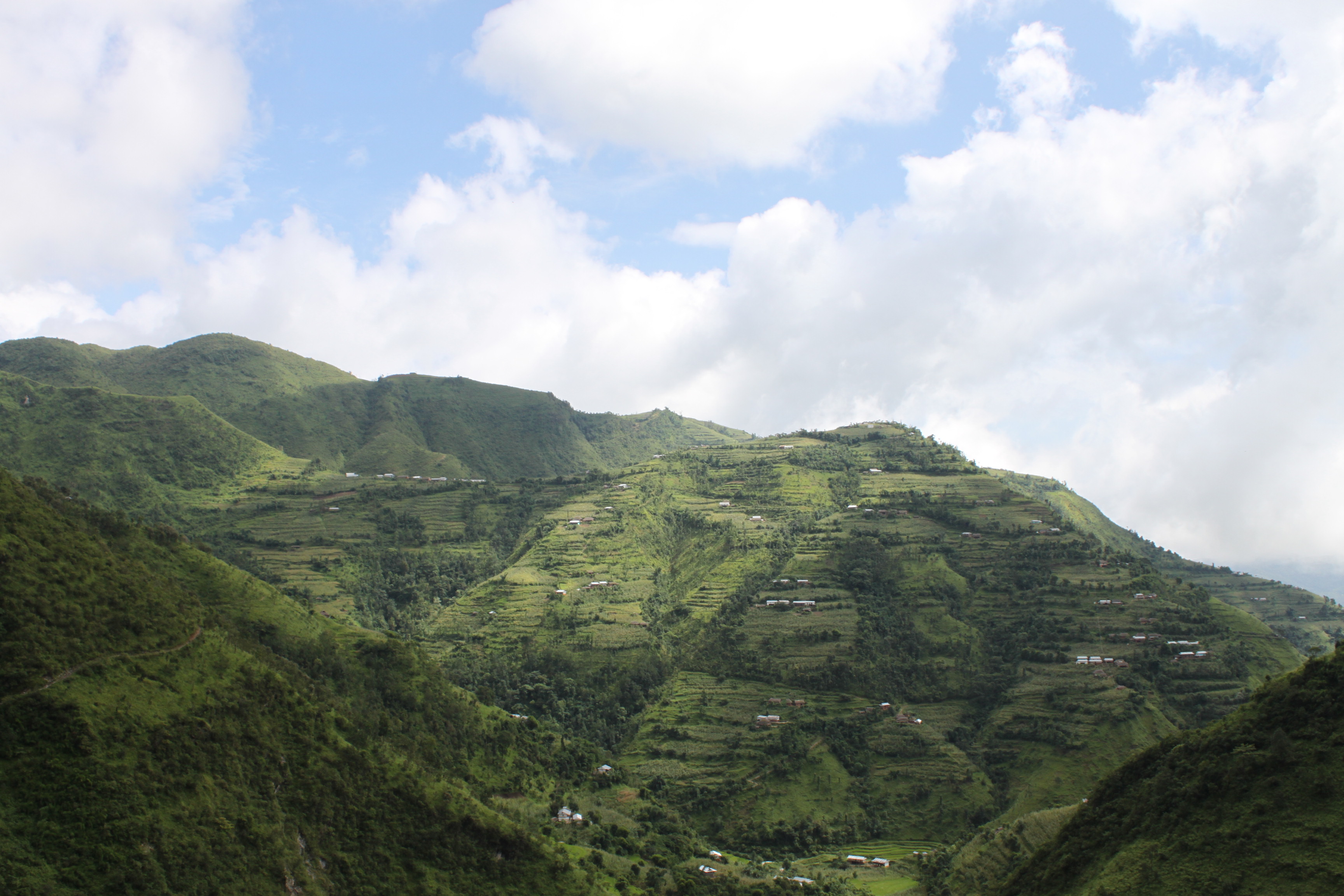 A typical view over the mid hill areas of the Mid-Western Region of Nepal