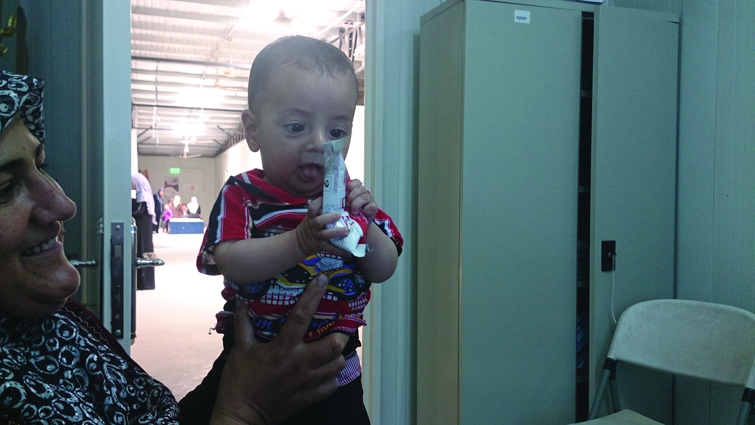 A young child attending OTP in Zaatari camp