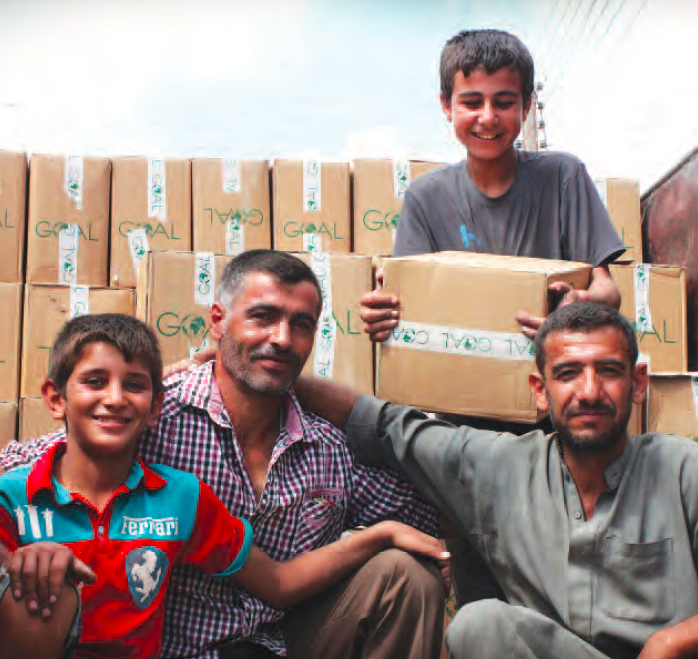 Families receiving food assistance from GOAL