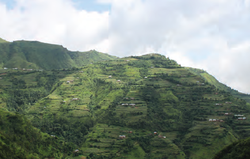 A typical view over the mid hill areas of the Mid-Western Region of Nepal