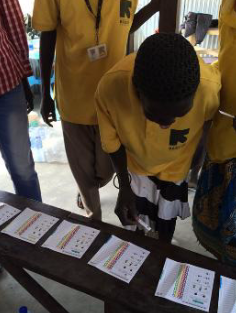 A CHW matching the alphanumeric ID to its matching register