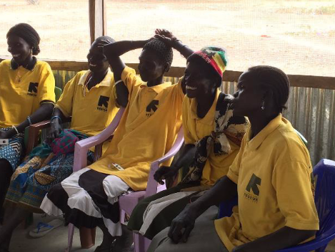 CHWs participating in the training session