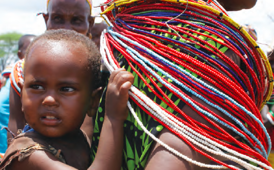 Samburu mother and her baby, Kenya