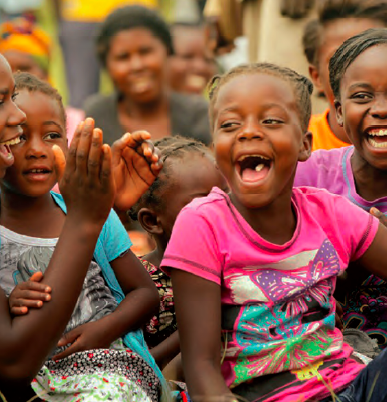 Children attending CSO-SUN Global Day of Action