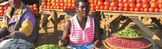 A food market in Malawi
