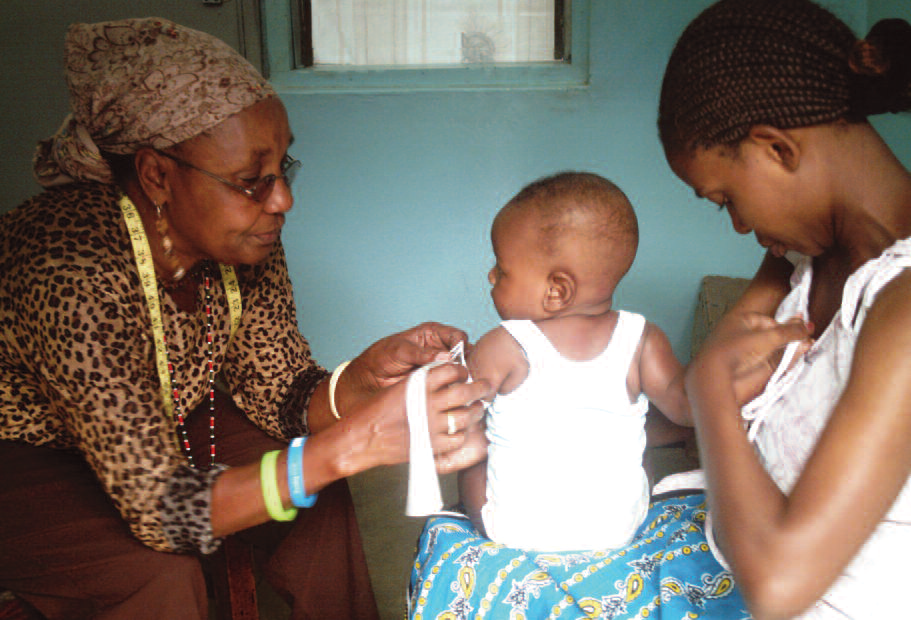 Marking the mid-point of an infant's arm