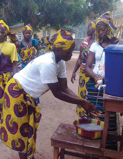 Handwashing in a Mother Child Group session