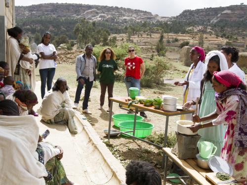 FB cooking demonstration as a part of IYCF session by health extension worker Tigray region