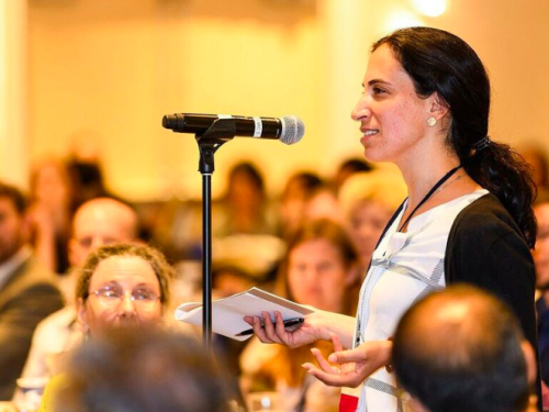 FB Maria Kasparian Edesia poses a question during audience qa Washington D.C. 2018