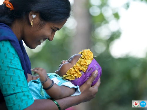 a happy mother and her child in telangana india