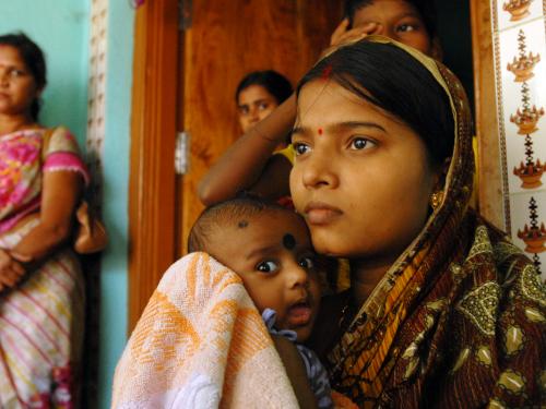 Adolescent mother and baby
