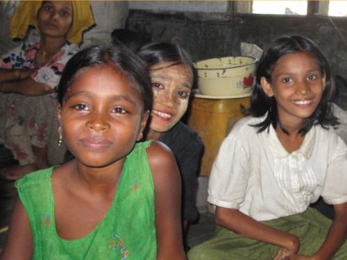 Smiling young girls