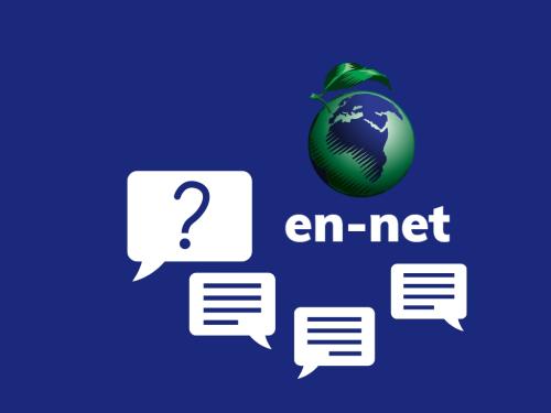 en-net logo with a question speech bubble