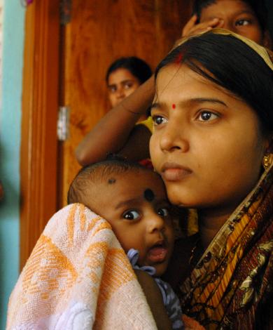 Adolescent mother and baby