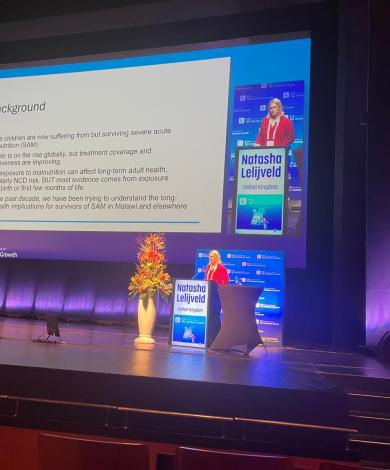 ENN's Natasha Lelijveld presenting at the Nutrition and Growth conference