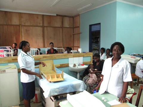 Sr Joyce the infant feeding support nurse in the nursery ward