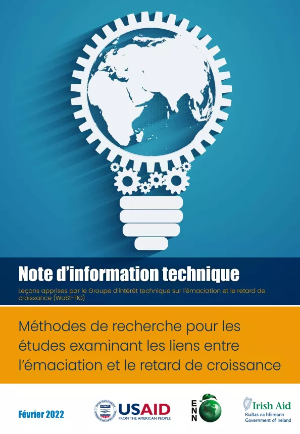 Méthodes de recherche pour les études examinant les liens entre l’émaciation et le retard de croissance