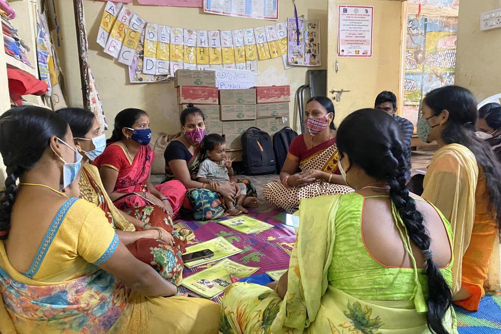 A group counselling session in Telangana. India